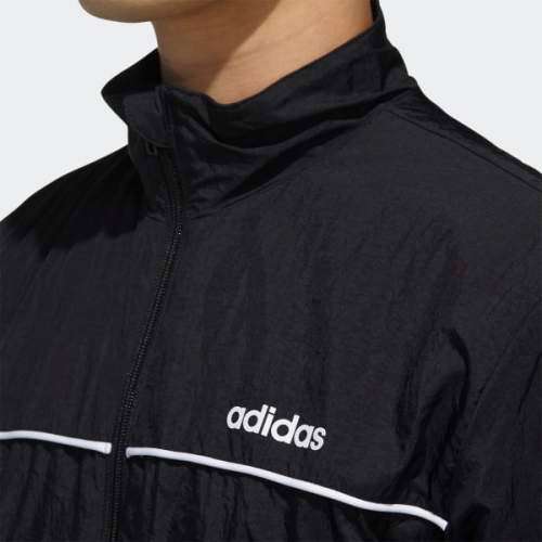 adidas Men's FAVORITES TRACK TOP FULL ZIP Black/White FM6087 Size Large