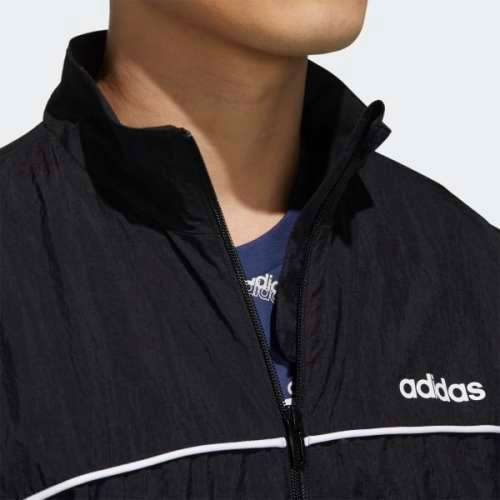 adidas Men's FAVORITES TRACK TOP FULL ZIP Black/White FM6087 Size Large