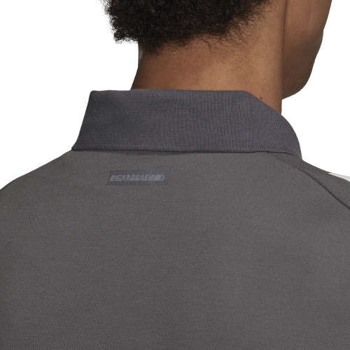 adidas Men's Real Madrid 2020-21 Polo Shirt Grey Official Licensed FQ7857 Size Large
