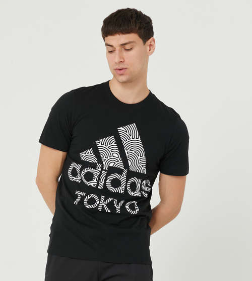 adidas Men's TOKYO PACK SHORT SLEEVE TEE Black / White GD5006 Size Medium