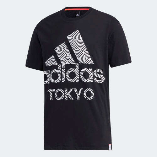 adidas Men's TOKYO PACK SHORT SLEEVE TEE Black / White GD5006 Size Medium