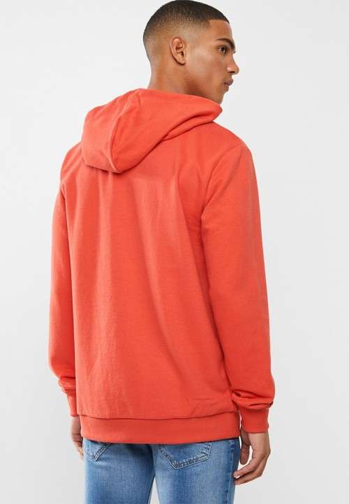 adidas Men's ADI TREFOIL HOODIE Lush Red CM6478 Size Large