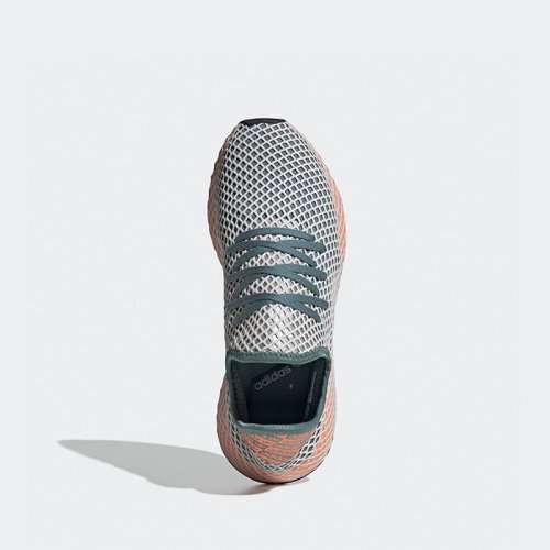adidas Men's DEERUPT RUNNER Green/ Orange EG5360 Size UK 9 (SA 9)