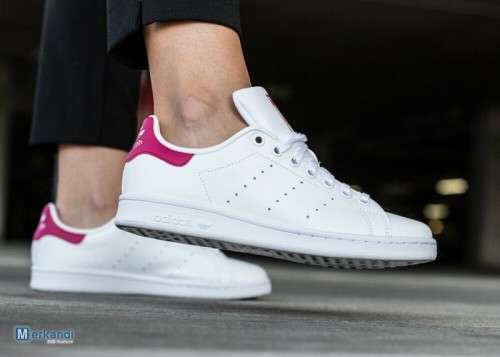 adidas Women's STAN SMITH Cloud White / Bold Pink B32703 Size UK 4 (SA 4)