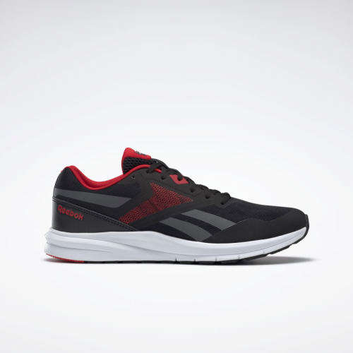 Reebok Men's Runner 4.0 Black/ True Grey 7/ Excellent Red EF7312 Size UK 8 (SA 8)