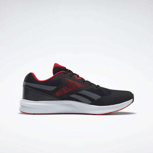 Reebok Men's Runner 4.0 Black/ True Grey 7/ Excellent Red EF7312 Size UK 8 (SA 8)