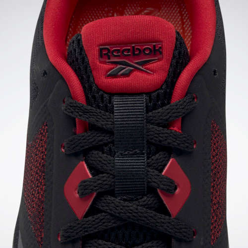 Reebok Men's Runner 4.0 Black/ True Grey 7/ Excellent Red EF7312 Size UK 8 (SA 8)