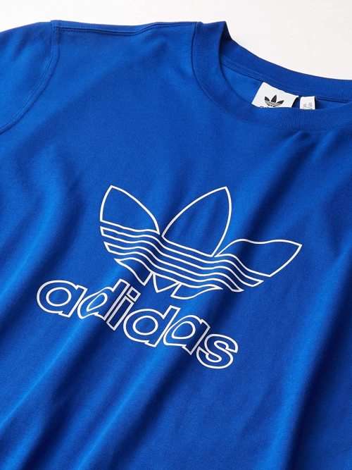 adidas Men's TREFOIL Outline TEE Royal Blue EX4484 Size XL