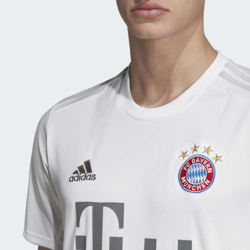 adidas Men's FC BAYERN AWAY JERSEY White/Silver DW7406 Size XL