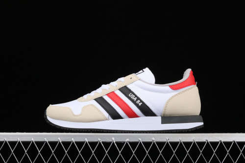 adidas Men's Classics USA 84 White/ Cream/ Orange/ Black FX9327 Size UK 7 (SA 7)