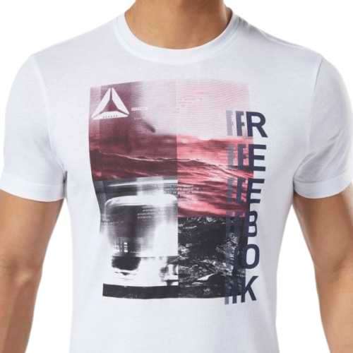 Reebok Men's Graphic Series One Series Training Photo Print Tee White EC2068 Size Large