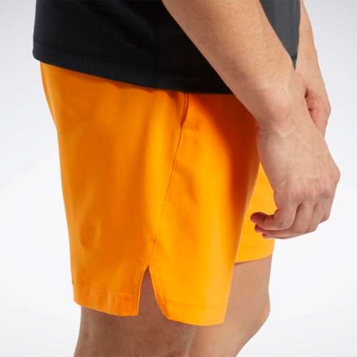 Reebok Men's Workout Ready Shorts High Vis Orange FU3347 Size Extra Large