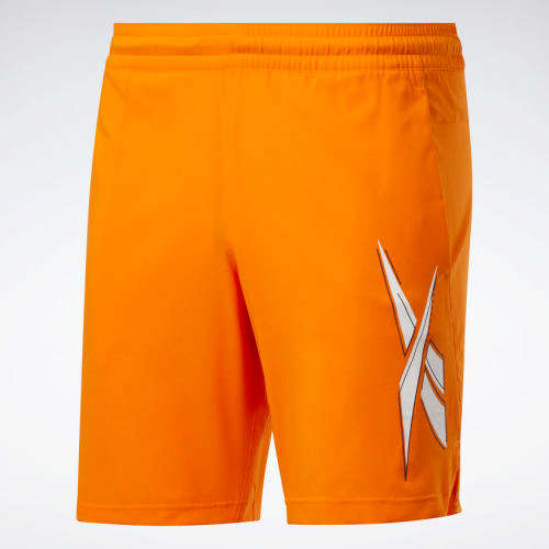 Reebok Men's Workout Ready Shorts High Vis Orange FU3347 Size Extra Large