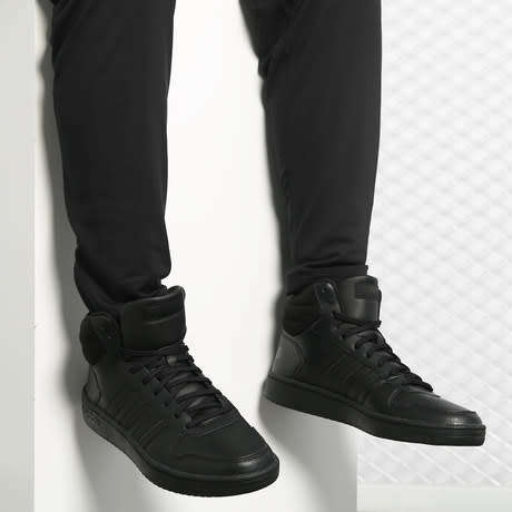 adidas Men's HOOPS 2.0 MID Black/ Black F34809 Size UK 10 (SA 10)