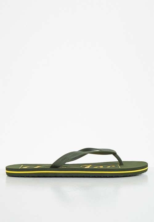 ACA JOE Men's Printed Slip Slops Fatigue /Yellow Size UK 9 (SA 9)