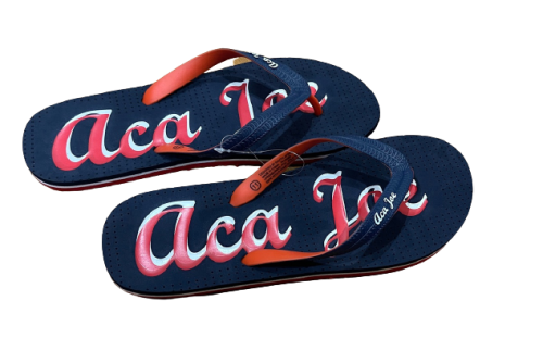 ACA JOE Men's Printed Slip Slops Blue /Red/ White Size UK 11 (SA 11)