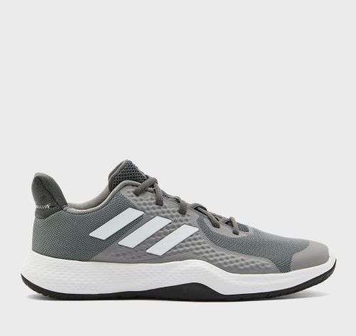 adidas Men's FITBOUNCE TRAINERS Grey Three/ White/ Core Black EG5625 Size UK 10 (SA 10)