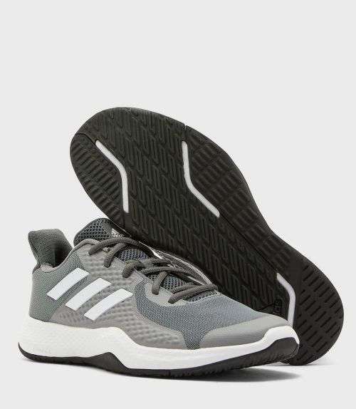 adidas Men's FITBOUNCE TRAINERS Grey Three/ White/ Core Black EG5625 Size UK 10 (SA 10)