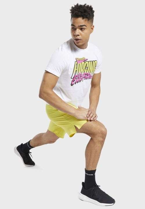 Reebok Men's CrossFit® 90s Cali Graphic Tee White FS7649 Size Large