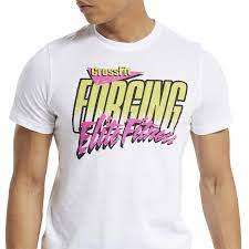 Reebok Men's CrossFit® 90s Cali Graphic Tee White FS7649 Size Large