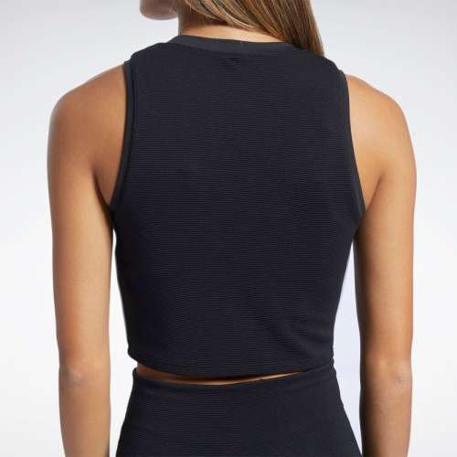 Reebok Women's Studio Performance High-Intensity Tank Top Black FU2507 Size Medium