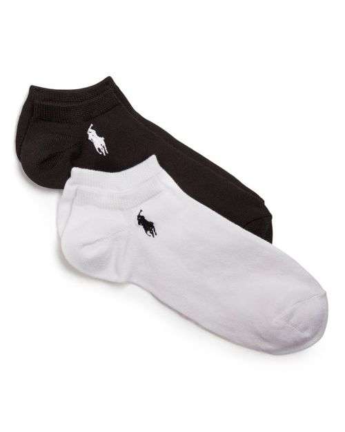 Men's POLO 2 Pack COOL ANKLE SOCKS Black/White UK/SA Size 7 - 10