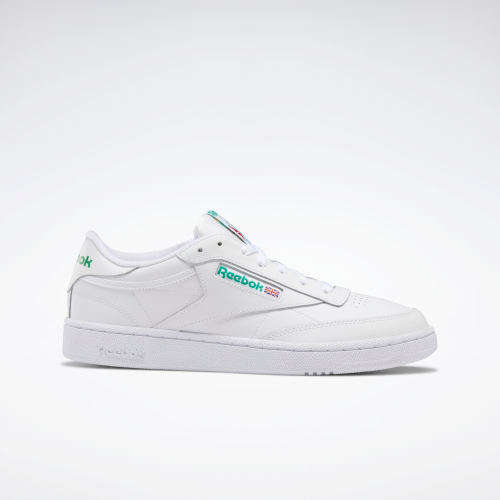 Reebok Men's Club C 85 Intense White/ Green AR0456 Size UK 10 (SA 10)