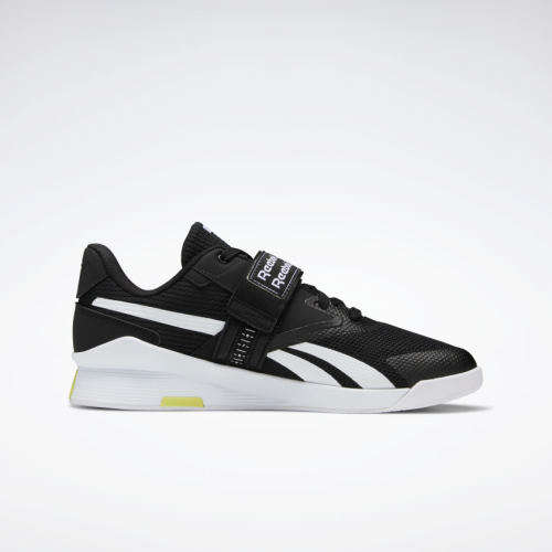 Reebok Men's Lifter PR II Black/ White/ Chartreuse FU9444 Size UK 9 (SA 9)