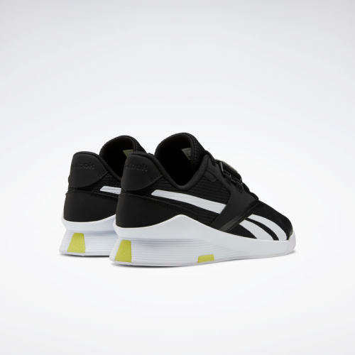 Reebok Men's Lifter PR II Black/ White/ Chartreuse FU9444 Size UK 9 (SA 9)