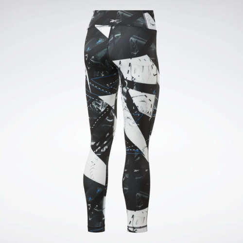 Reebok Women's Workout Ready Printed Leggings Multicolor Print FT0951 Size Medium