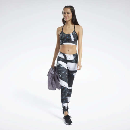 Reebok Women's Workout Ready Printed Leggings Multicolor Print FT0951 Size Medium
