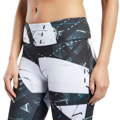 Reebok Women's Workout Ready Printed Leggings Multicolor Print FT0951 Size Medium