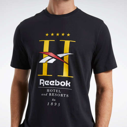 Reebok Men's Reebok Classic GP Hotel Tee Black FT7404 Size Large