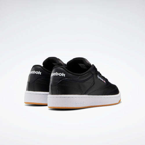 Reebok Men's Club C 85 Intense Black/ White/ Gum AR0458 Size UK 9 (SA 9)