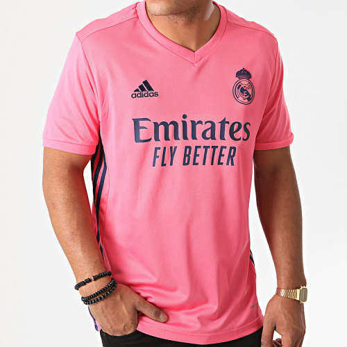 adidas Men's REAL MADRID 20/21 AWAY JERSEY Pink GI6463 Size Large