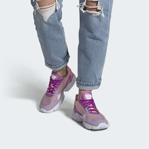 adidas Women`s FALCON Bliss Purple/ Shock Purple/ Haze Coral FW2486 Size UK 5 (SA 5)