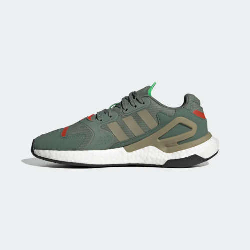 adidas Men`s DAY JOGGER Trace Green/ Cargo/ Solar Red FW4817 Size UK 10.5 (SA 10.5)