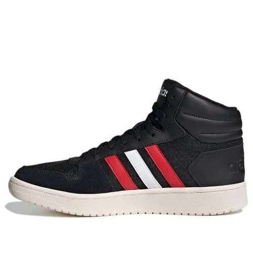adidas Men's HOOPS 2.0 MID Core Black / Vivid Red / Cloud White FY5198 Size UK 10 (SA 10)