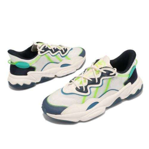 adidas Men's OZWEEGO Chalk White/ Signal Green/ Legend Ink FY3124 Size UK 9.5 (SA 9.5)