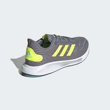 adidas Men's GALAXAR RUN Grey Three / Solar Yellow/ White FX6885 Size UK 8 (SA 8)