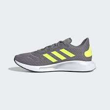 adidas Men's GALAXAR RUN Grey Three / Solar Yellow/ White FX6885 Size UK 8 (SA 8)