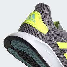 adidas Men's GALAXAR RUN Grey Three / Solar Yellow/ White FX6885 Size UK 8 (SA 8)