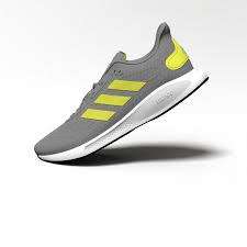 adidas Men's GALAXAR RUN Grey Three / Solar Yellow/ White FX6885 Size UK 8 (SA 8)