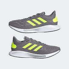 adidas Men's GALAXAR RUN Grey Three / Solar Yellow/ White FX6885 Size UK 8 (SA 8)