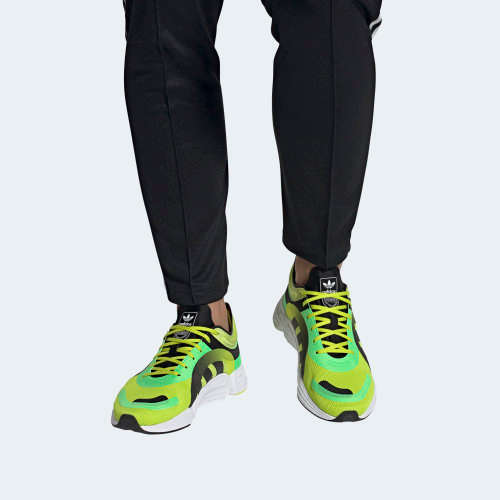 adidas Men's SONKEI Semi Solar Yellow/ Black/ Shock Lime FV0977 Size UK 11 (SA 11)