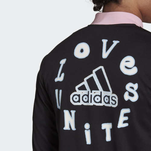 adidas Men's ADIDAS LOVE UNITES TIRO TRACK JACKET Black/Multicolor H50879 Size Large