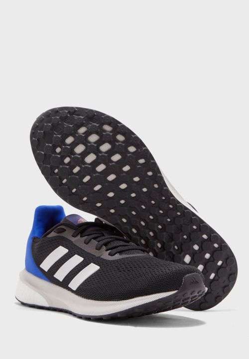 adidas Men`s ASTRARUN Core Black / Cloud White / Solar Red EH1531 Size UK 12 (SA 12)