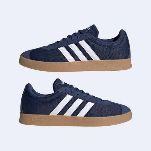adidas Men`s VL COURT 2.0 Tech Indigo/ Cloud White/ CVore Black EG3986 Size UK 8 (SA 8)