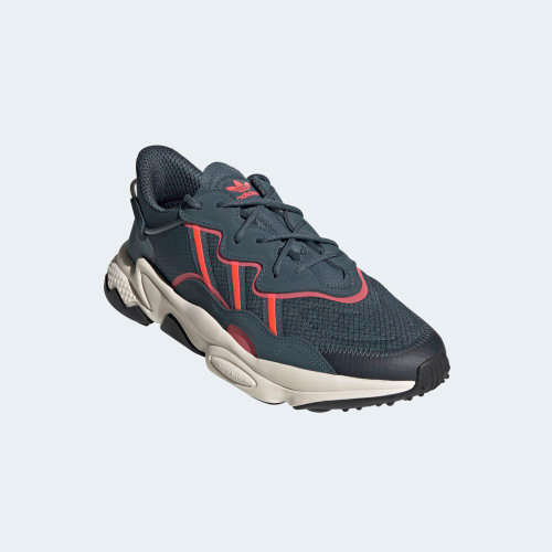 adidas Men's OZWEEGO Legacy Blue/ Signal Pink/ Chalk White FV9662 Size UK 11.5 (SA 11.5)