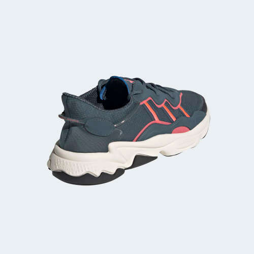 adidas Men's OZWEEGO Legacy Blue/ Signal Pink/ Chalk White FV9662 Size UK 11.5 (SA 11.5)